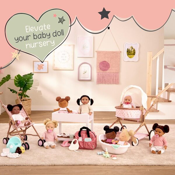 LullaBaby – 14-Inch Baby Doll Clothing Set – Blanket Sleepers – Pacifier Accessories – Pretend Play 2+ Years– Baby Doll Sleep Sacks Outfit
