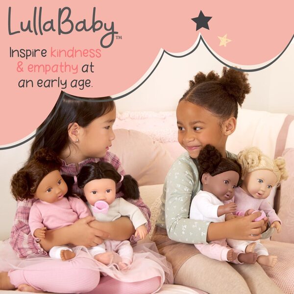 LullaBaby – 14-Inch Baby Doll Clothing Set – Blanket Sleepers – Pacifier Accessories – Pretend Play 2+ Years– Baby Doll Sleep Sacks Outfit