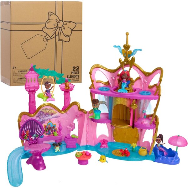 Disney Junior Ariel Deluxe Atlantica Palace Legesæt med lys, lyde og 22 stk