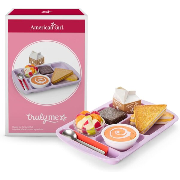 American Girl Truly Me - Juego de almuerzo caliente de 18 pulgadas con sándwich y sopa
