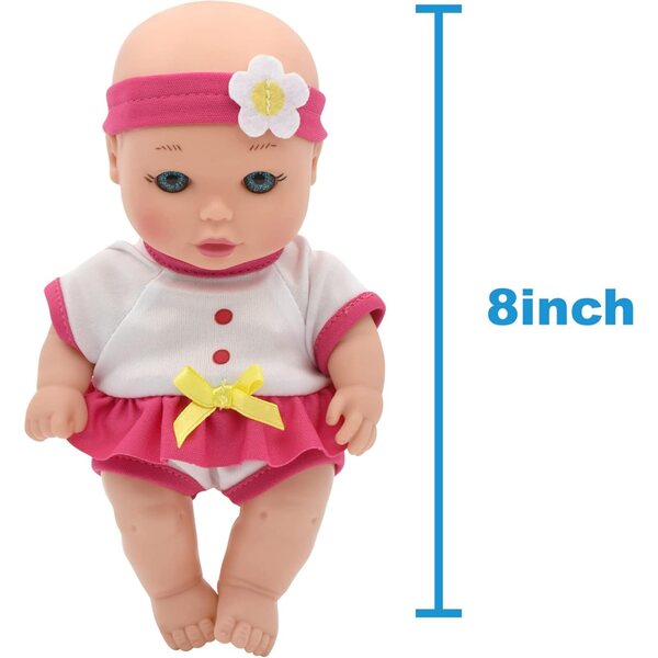Magic Nursery Love Buckets: 8-Zoll-Babypuppe mit Badezubehör, sicher in der Wanne