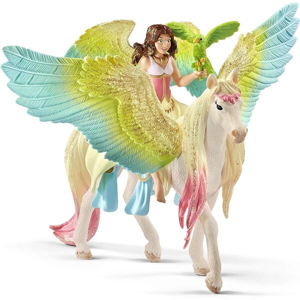 Schleich bayala 3-delige speelset met Fee Surah en Glitter Pegasus voor kinderen van 5-12 jaar
