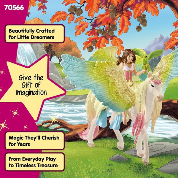 Schleich bayala 3-delige speelset met Fee Surah en Glitter Pegasus voor kinderen van 5-12 jaar