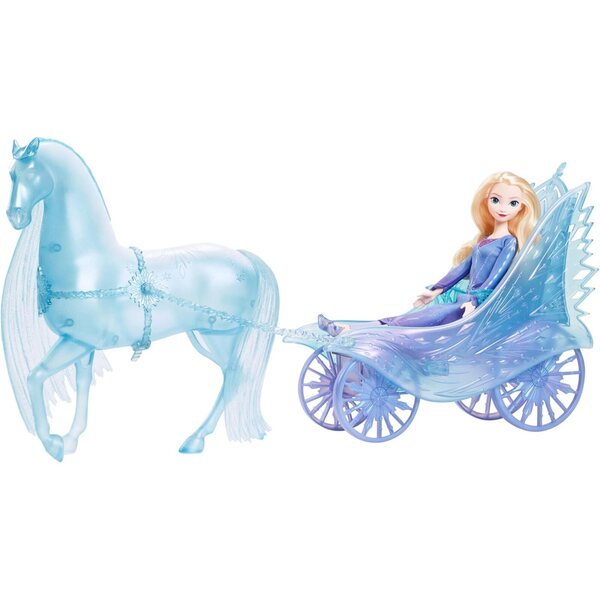 Mattel Frozen Elsa con Cavallo Nokk e Carrozza Avventura - Gioco Bambini 3+