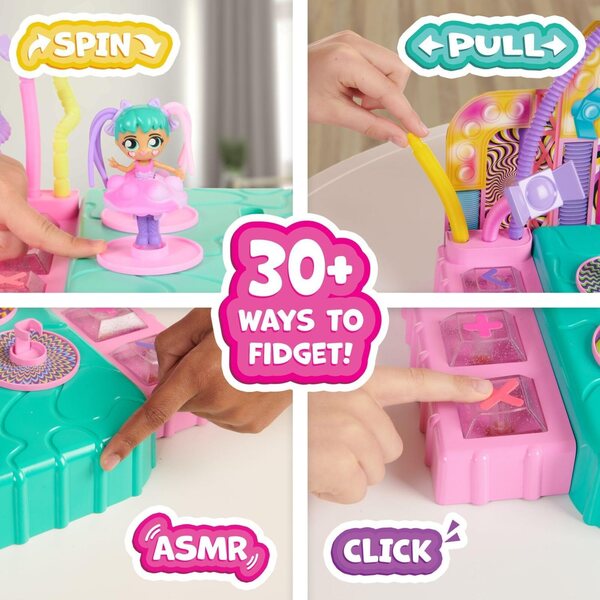 Fashion Fidgets Fashion Show-Spielset: 2-in-1-Laufsteg und Handelsbrett mit exklusiver Puppe