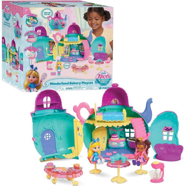 Игрален комплект Disney Junior Alice's Wonderland Bakery с герои и аксесоари, 15 части