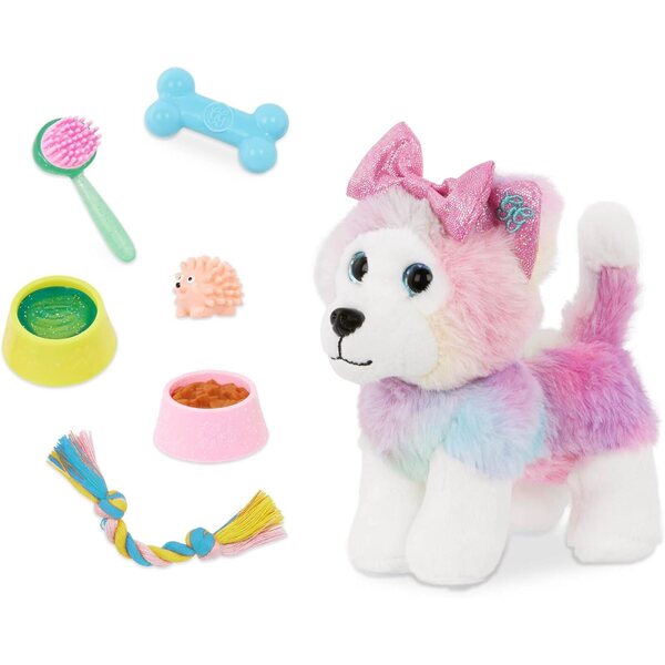 Glitter Girls Toby Dog Set s přenosnou boudou a vícebarevným příslušenstvím 3+ let