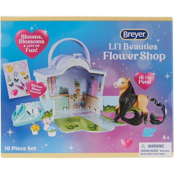Breyer Mane Beauty Li'l Beauties Flower Shop Spielset mit Pferd und Zubehör