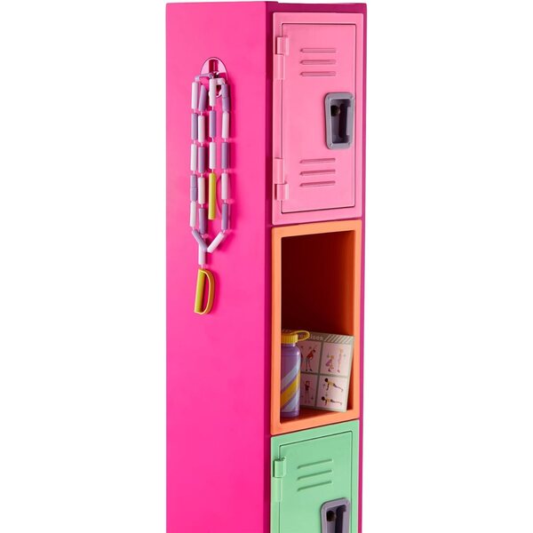 American Girl Truly Me 18-inch Doll Colorful Cubbies Locker Playset with Fold-out Hook and Real Chalkboard, For Ages 6+