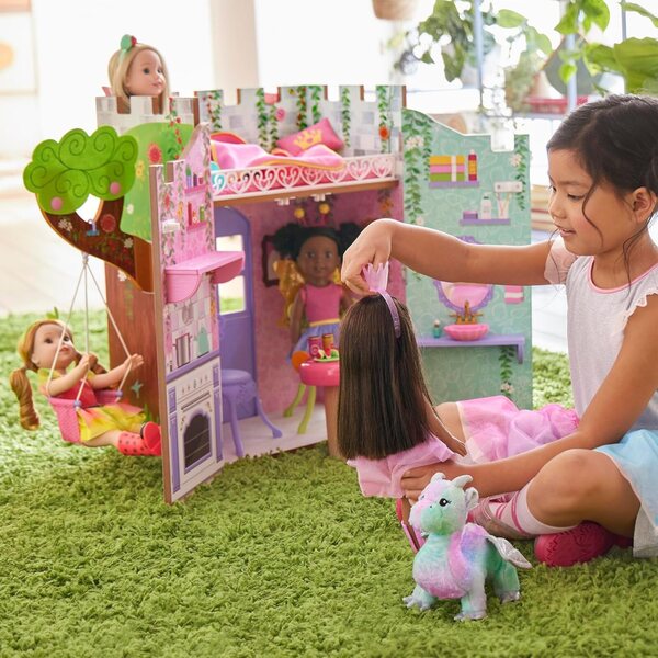 American Girl WellieWishers Casa en el árbol con accesorios para muñecas de 14,5 pulgadas
