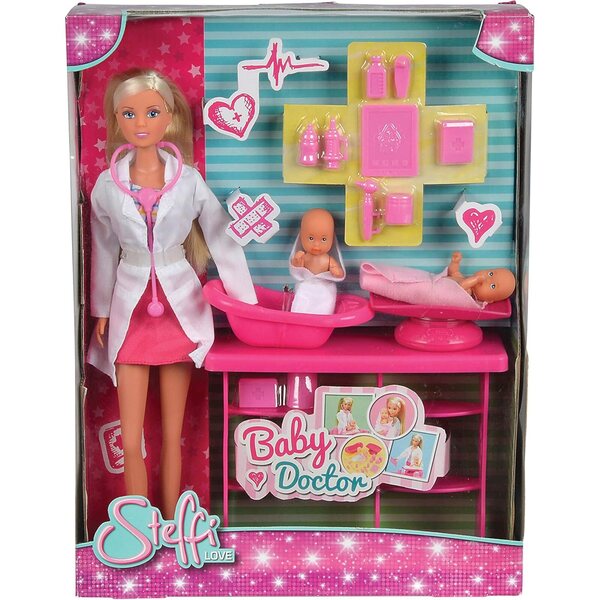 Steffi Love Baby Doctor Spielset Simba, Medizinisches Set für Kinder ab 3 Jahren