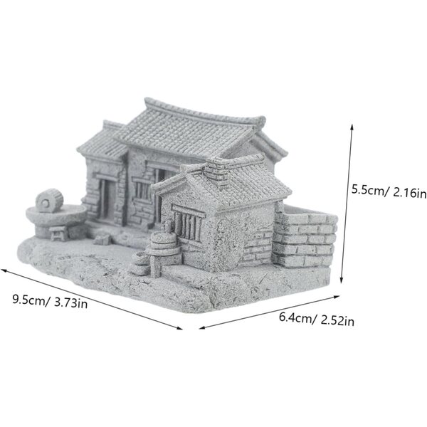 UPKOCH Casa Miniatura Cinese Antica per Micro Paesaggi e Decorazioni Vasi Fioriti
