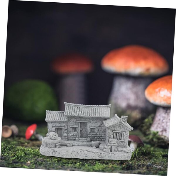 UPKOCH Casa Miniatura Cinese Antica per Micro Paesaggi e Decorazioni Vasi Fioriti