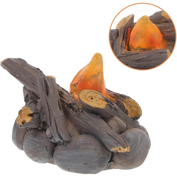 UPKOCH 2 Stück Miniatur-Lagerfeuer, dekoratives Ornament für Landschaftsbau und Puppen