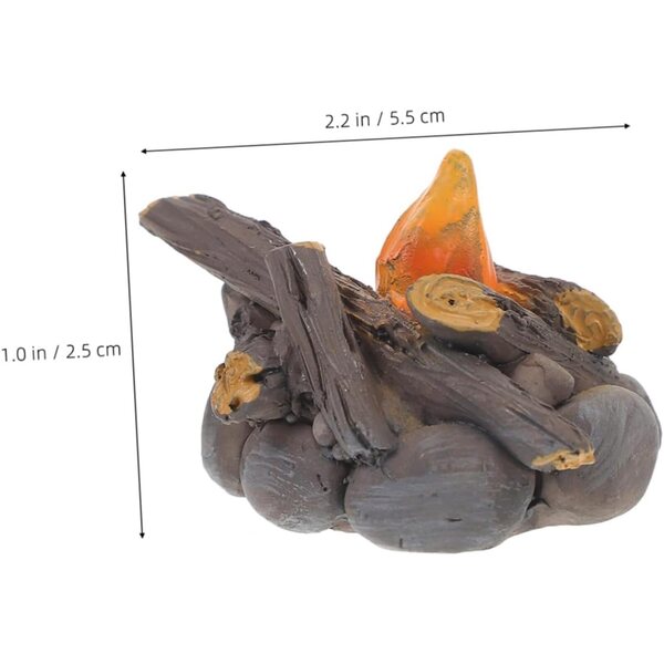 UPKOCH 2 Stück Miniatur-Lagerfeuer, dekoratives Ornament für Landschaftsbau und Puppen