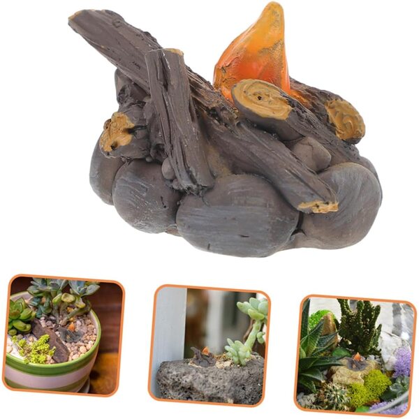 UPKOCH 2 Stück Miniatur-Lagerfeuer, dekoratives Ornament für Landschaftsbau und Puppen
