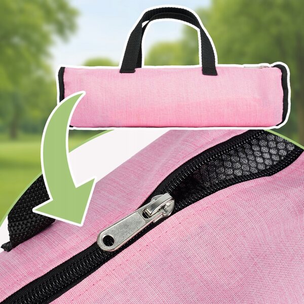2-in-1-Bett und Hochstuhl für MalPlay-Puppen mit Bettwäsche und bunter Tasche