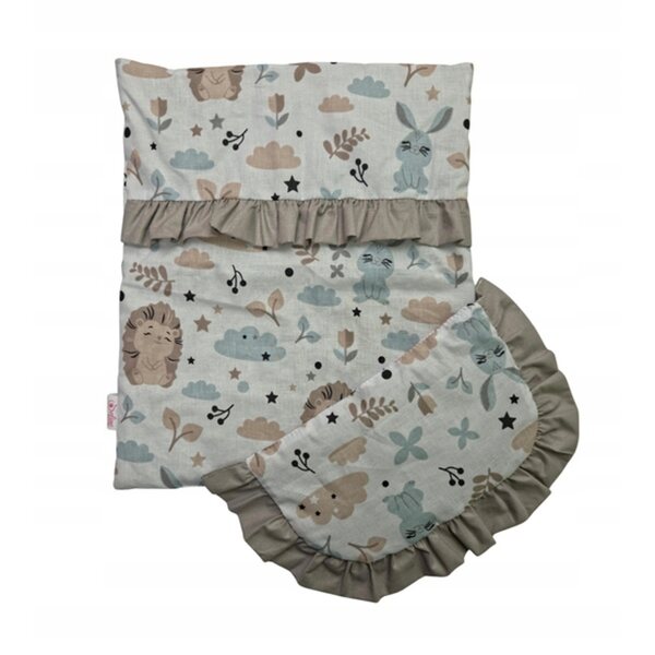 SELINE SLEEP Parure de lit, couverture et oreiller pour poupée fabriqués en Pologne