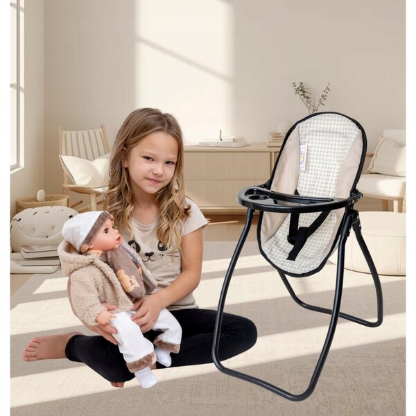 2-in-1-Set für Puppen: Reisebett und Babysitz Doris Beige