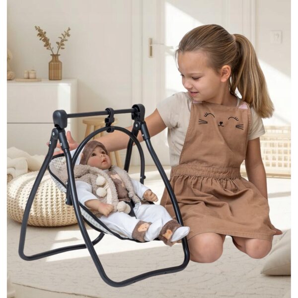 2-in-1-Set für Puppen: Reisebett und Babysitz Doris Beige