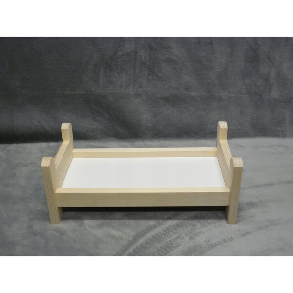 Lettino in legno per bambole solido e sicuro, altezza 17 cm, facile montaggio