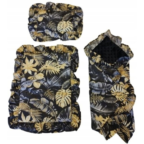 Komplettes Bettwäscheset für Puppen mit Rüschen und Schlafsack