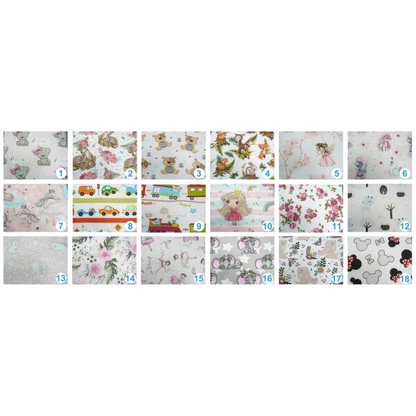 Lettino in legno bianco per bambole con biancheria unicorno per bambini