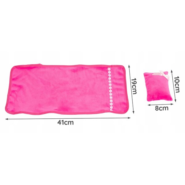 Kinderplay Lettino e Culla per Bambole 45 cm con Biancheria, Trasformabile e Colorata