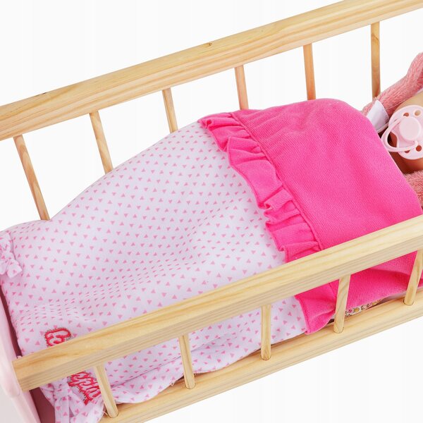 Set Completo di Biancheria per Passeggino delle Bambole Kinderplay con Coperta e Cuscino