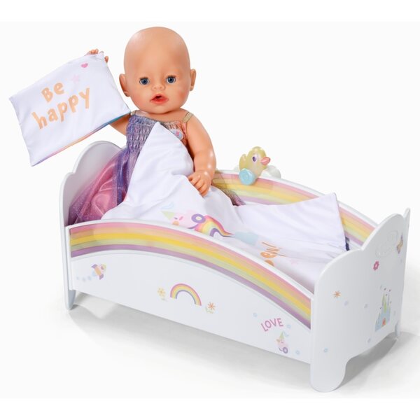 Baby Born Rainbow Kinderbett mit Lichtern und Geräuschen für Kinder ab 3 Jahren