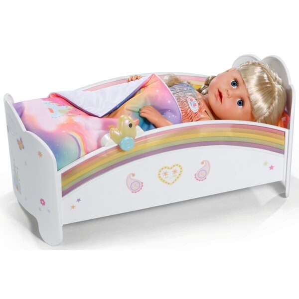Baby Born Rainbow Kinderbett mit Lichtern und Geräuschen für Kinder ab 3 Jahren