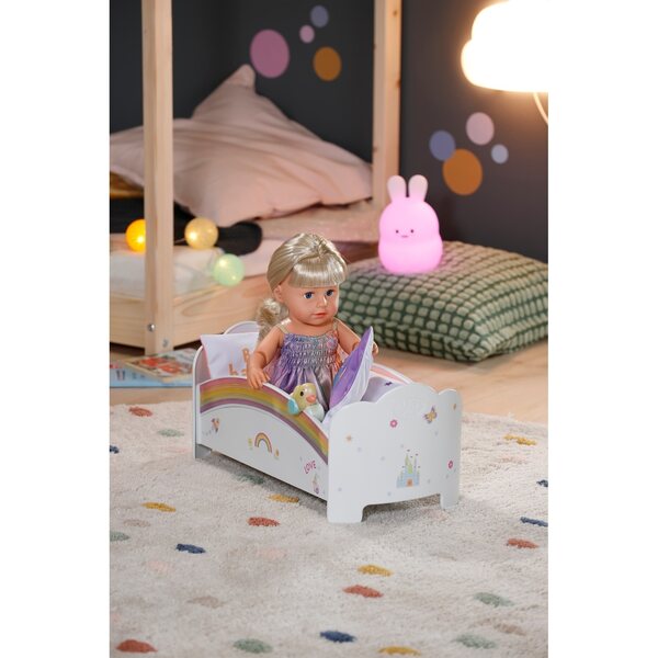 Baby Born Rainbow Kinderbett mit Lichtern und Geräuschen für Kinder ab 3 Jahren