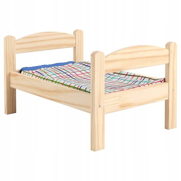 IKEA DUKTIG Lettino per Bambole in Legno con Materasso e Coperta