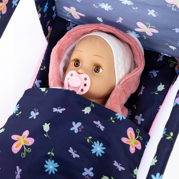 Letto da viaggio per bambole Kinderplay con borsa e accessori - facile da smontare