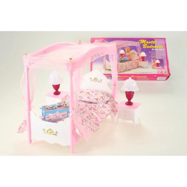 Lettino per bambole My Fancy Life Master Bedroom con accessori e altalena