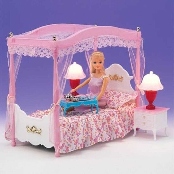 Lettino per bambole My Fancy Life Master Bedroom con accessori e altalena