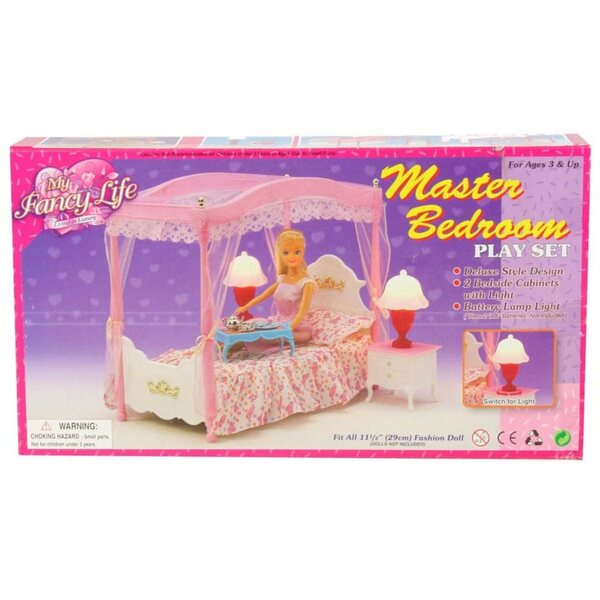 Lettino per bambole My Fancy Life Master Bedroom con accessori e altalena