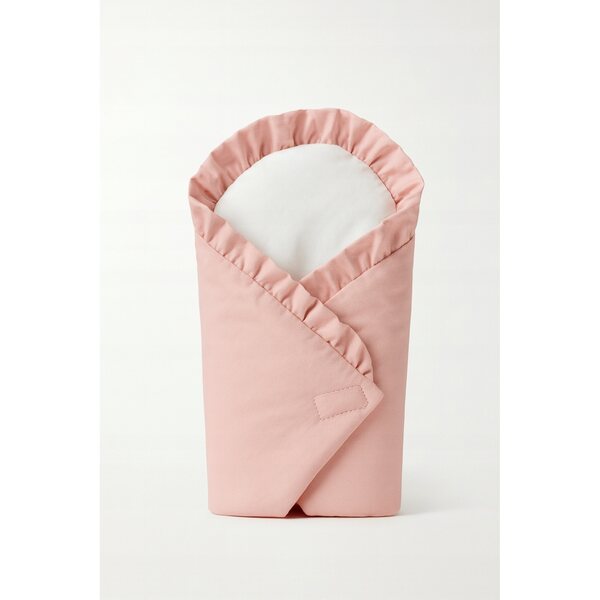 Coperta rosa per bambole 40-47 cm con volant, cucita a mano da Pracownia Krawiecka Olo