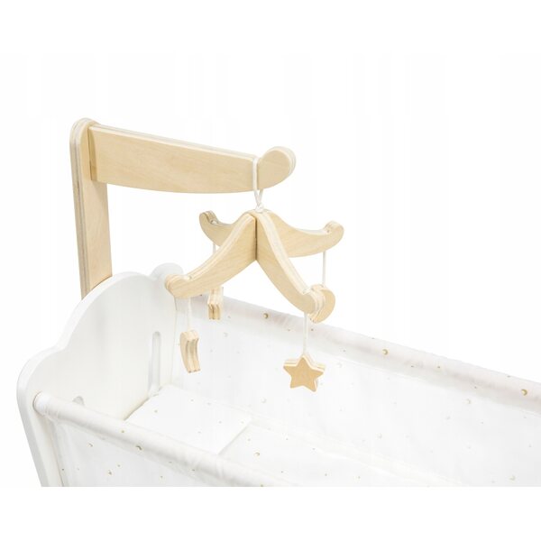 VIGA PolarB Schaukelbett aus Holz für Puppen bis 38 cm, Weiß