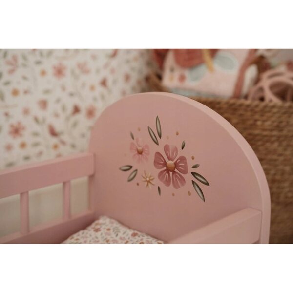 Little Dutch Puppenbett aus Holz mit FSC-zertifiziertem Leinen, 43 x 27,5 x 31,5 cm