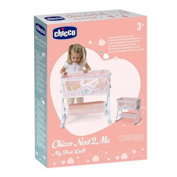 Next2Me Chicco My First Doll Puppenbett mit realistischen Funktionen und elegantem Design