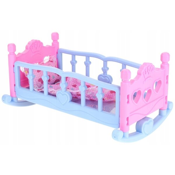 2in1 Wiege für Puppen mit Kissen und Bettdecke Nobo Kids