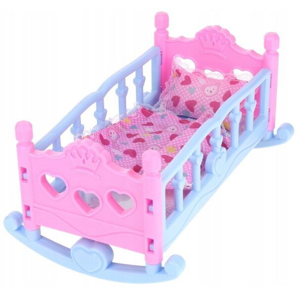 2in1 Wiege für Puppen mit Kissen und Bettdecke Nobo Kids