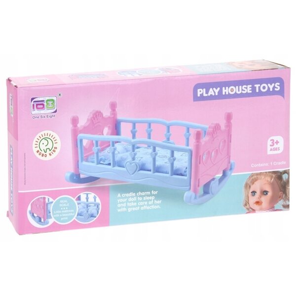 2in1 Wiege für Puppen mit Kissen und Bettdecke Nobo Kids
