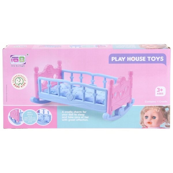 2in1 Wiege für Puppen mit Kissen und Bettdecke Nobo Kids