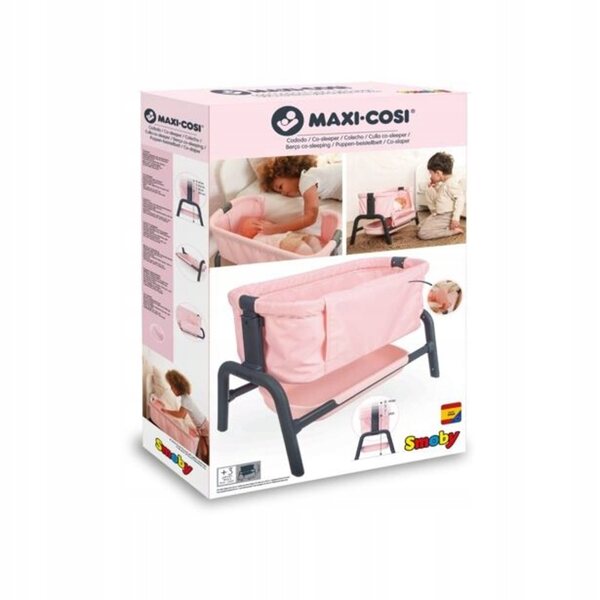 Letto per bambole Smoby Maxi Cosi regolabile altezza rosa 52,5x36,5x33 cm