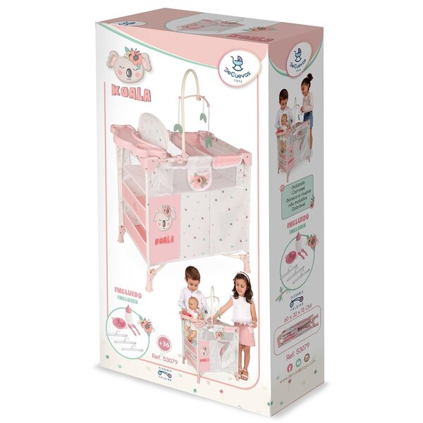 3-in-1-Puppenbett mit Stuhl und Kleiderschrank KOALA DeCuevas Toys