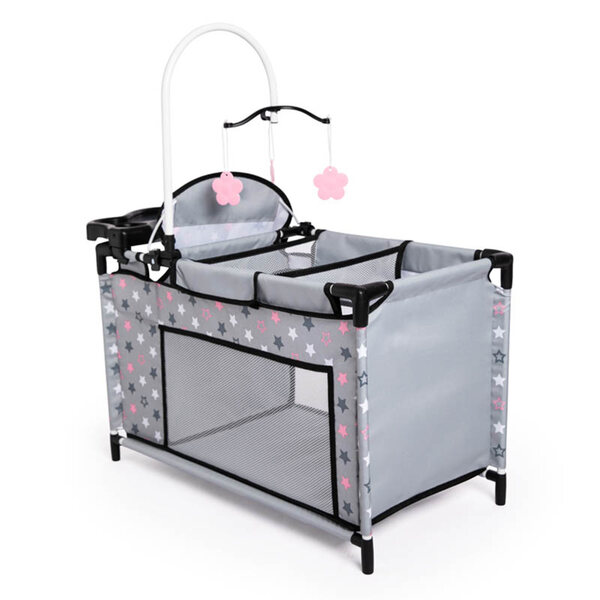 Bayer Design Bett mit Wickeltisch, Kleiderschrank und Stuhl zum Puppenfüttern
