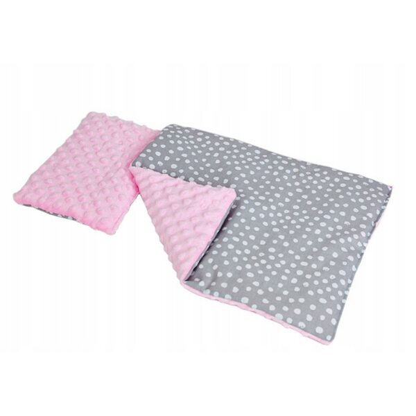 Completo di biancheria per bambole in cotone e tessuto Minky, set doppio lato