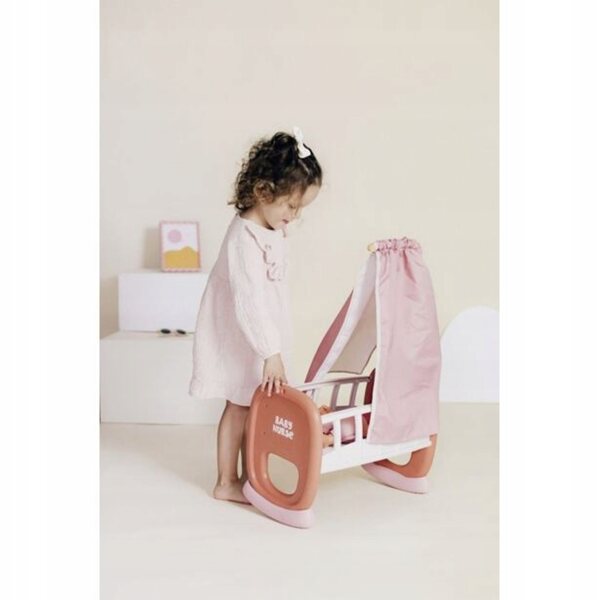 Culla per bambole Smoby Baby Nurse con baldacchino rimovibile e lavabile